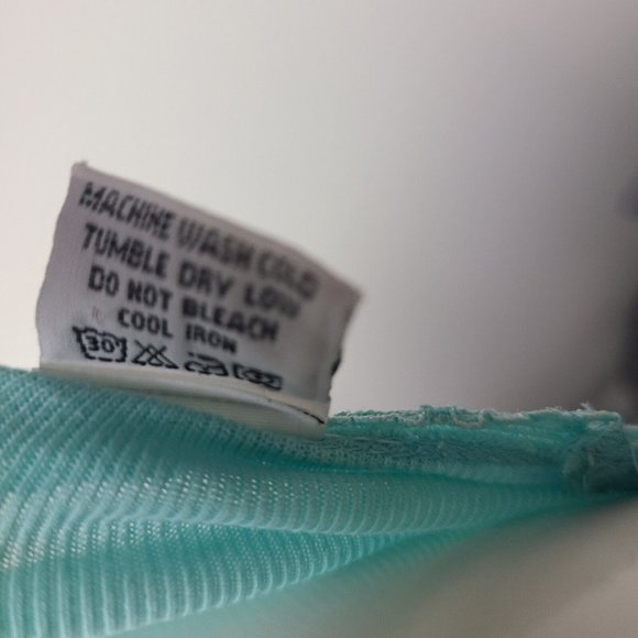 PJ SALVAGE Solid All Blue Short Sleeve V Neck Pajama Top Womens Size S Small - Picture 7 of 7